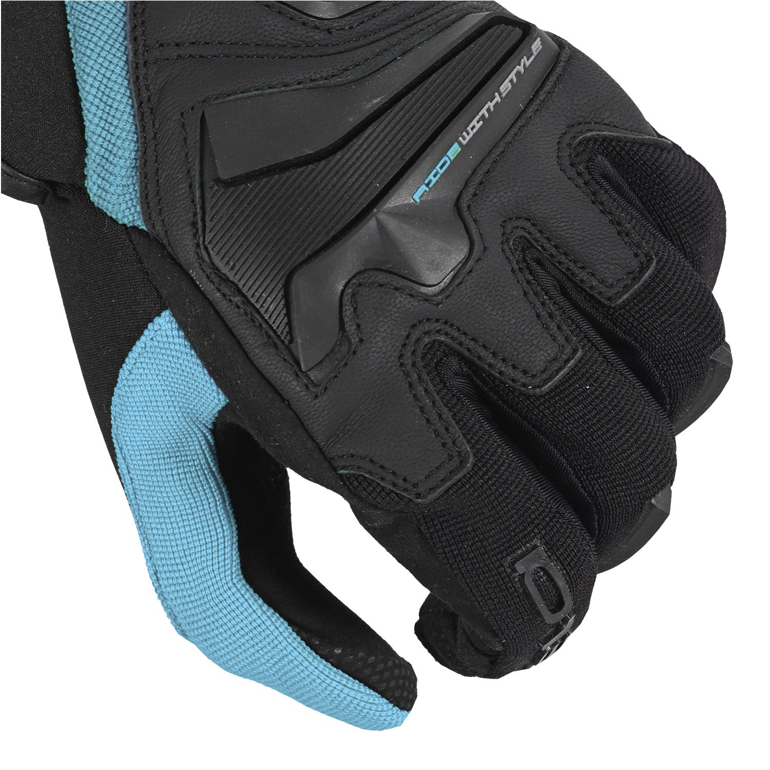 BELA Star Lady Motorcycle Glove Black Turquise