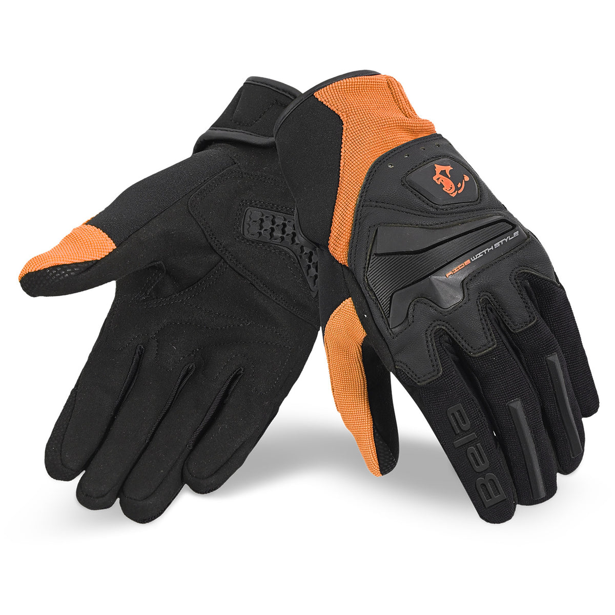 BELA - Man Star Textile Glove Black/Orange