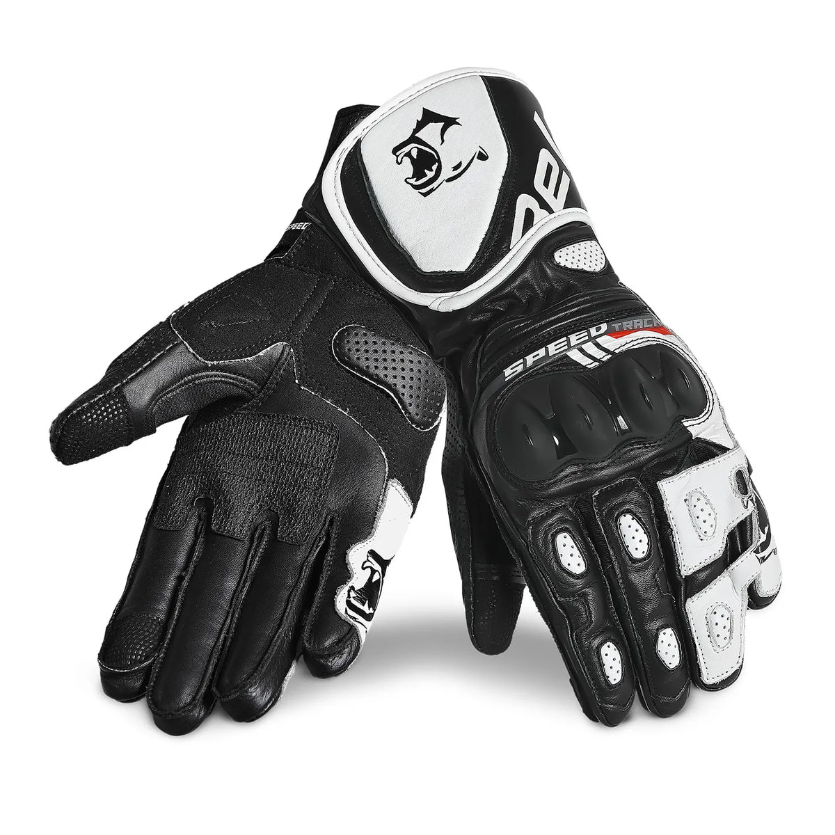 BELA Lemox Man Motorcycle Racing Gloves Black White
