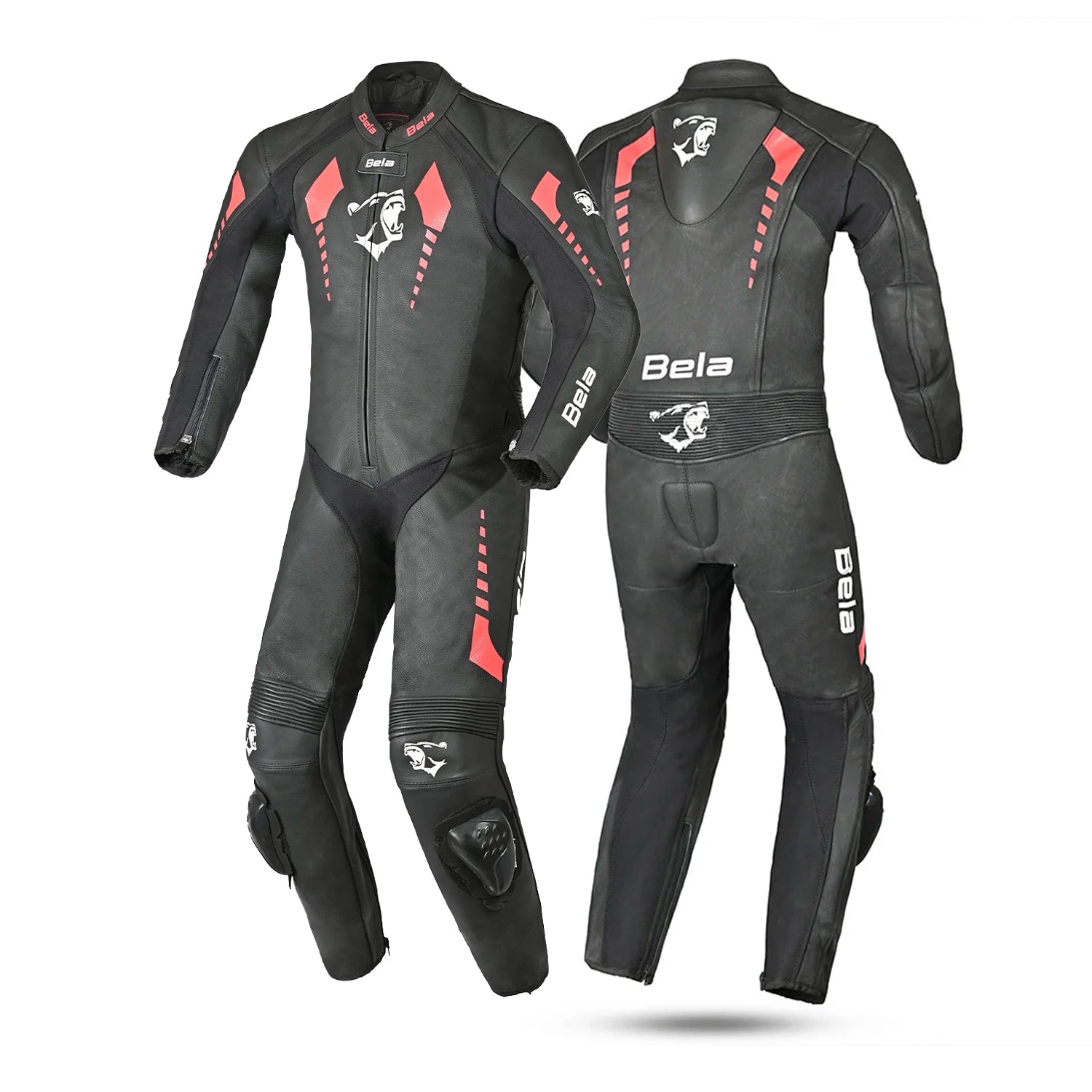 Mono 1-PC Rollover Motorcycle Kids Suits Black/Red Fluor