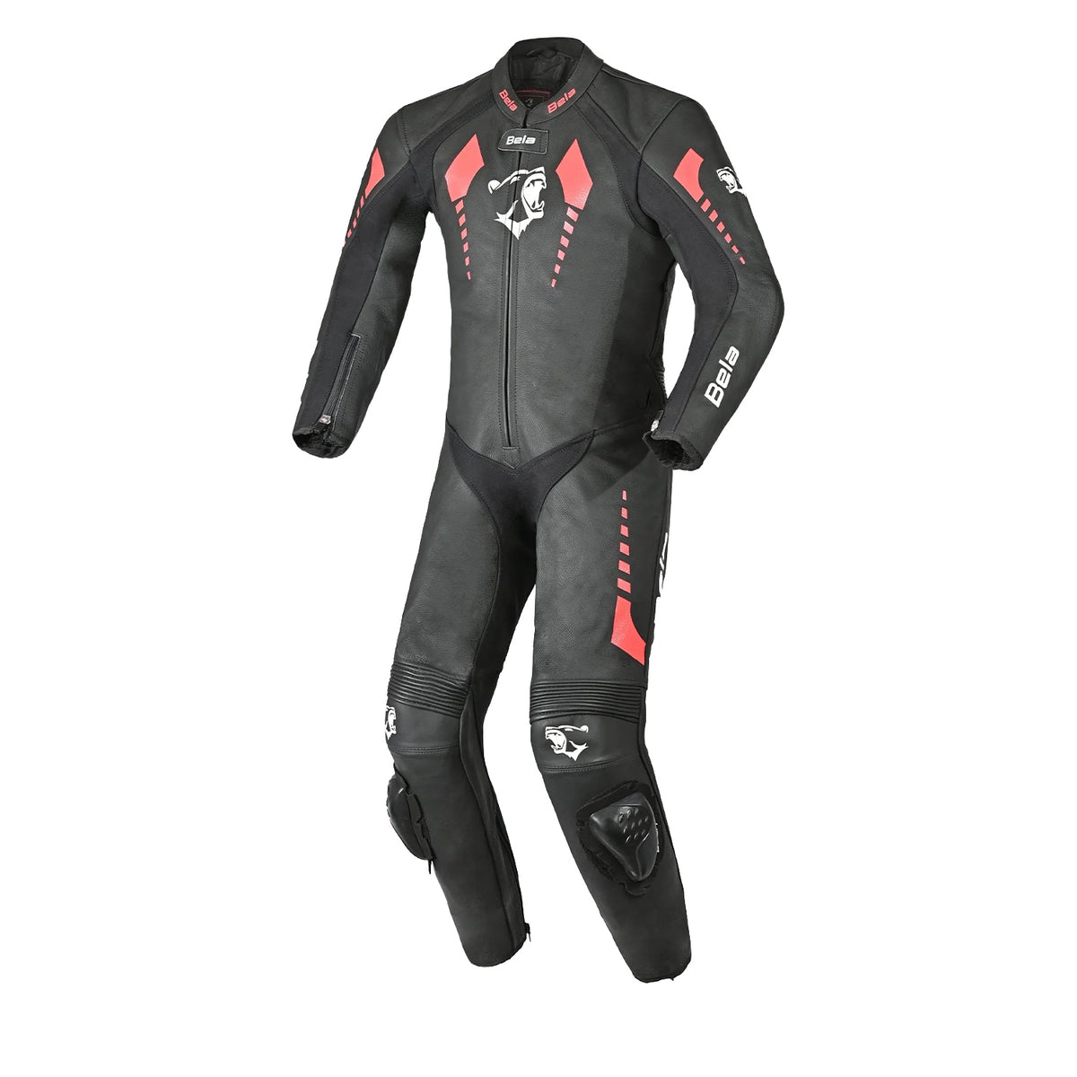 Mono 1-PC Rollover Motorcycle Kids Suits Black/Red Fluor
