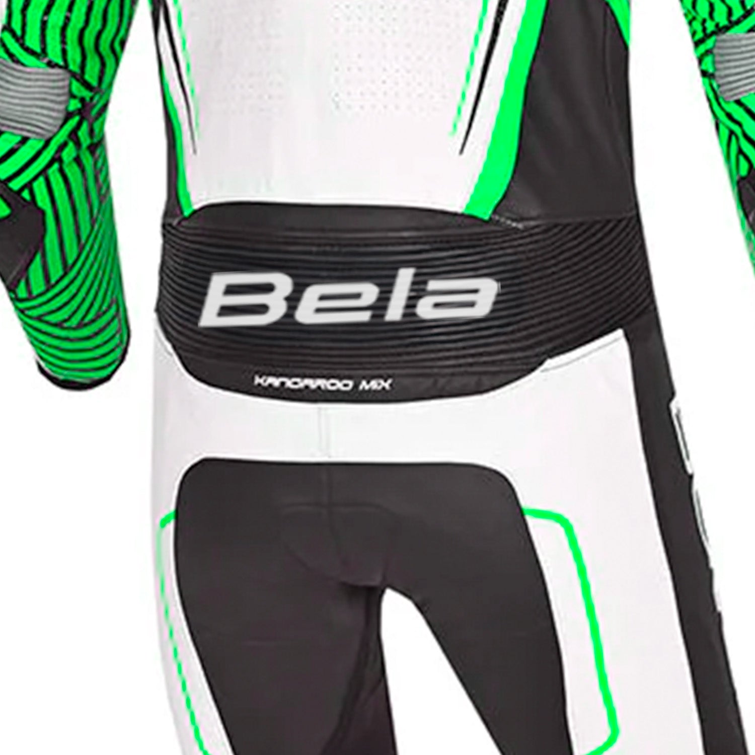 BELA North Star 1 PC Motorcycle Suit White Black Green