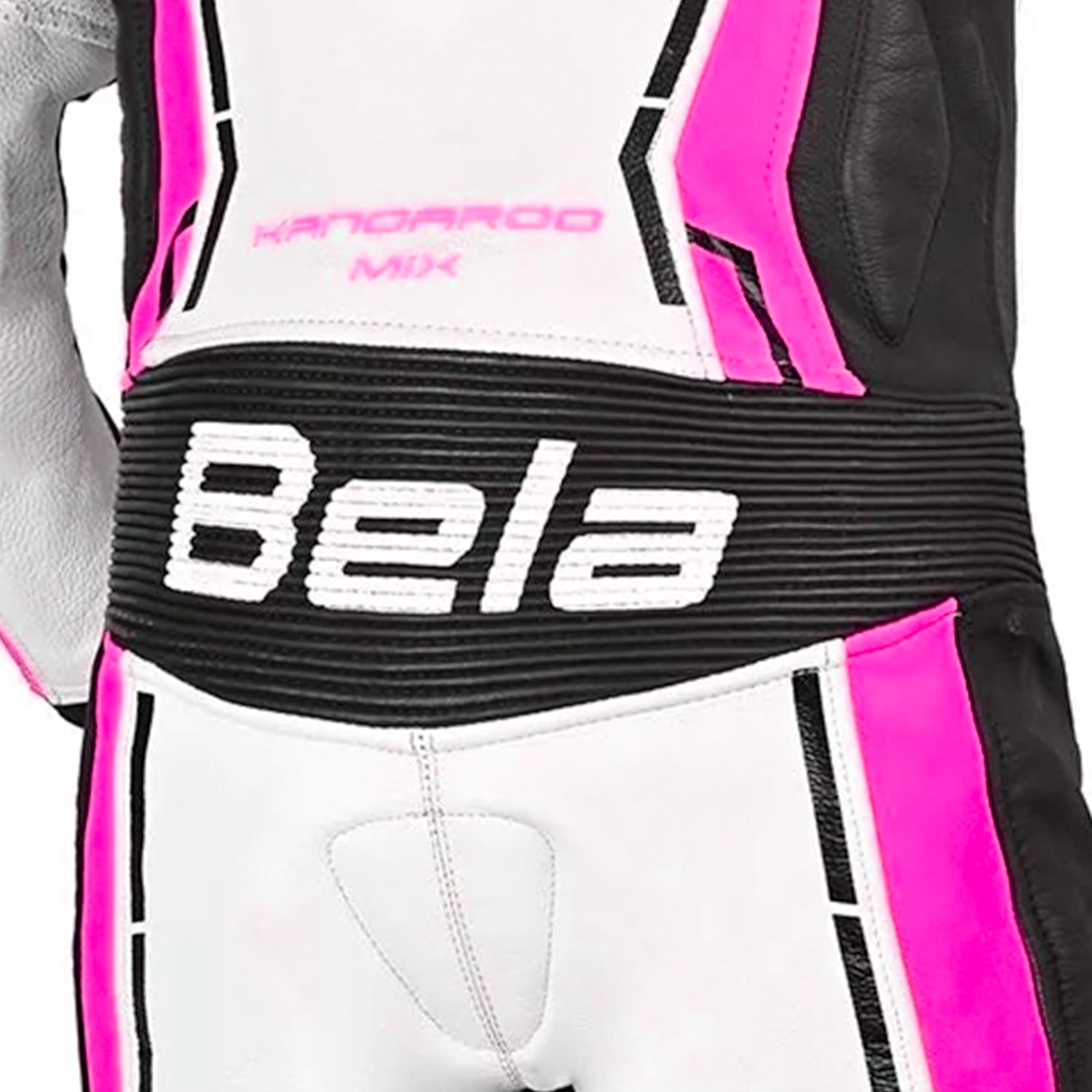 Bela Rocket 1PC Kids Motorcycle Leathers Suits White/Pink
