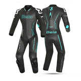 Bela Rocket Lady 1-PC Mix Kangaroo Motorcycle Suits White Black Blue