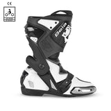 BELA RACE PRO MOTORCYCLE RACING LEATHER BOOTS BLACK WHITE