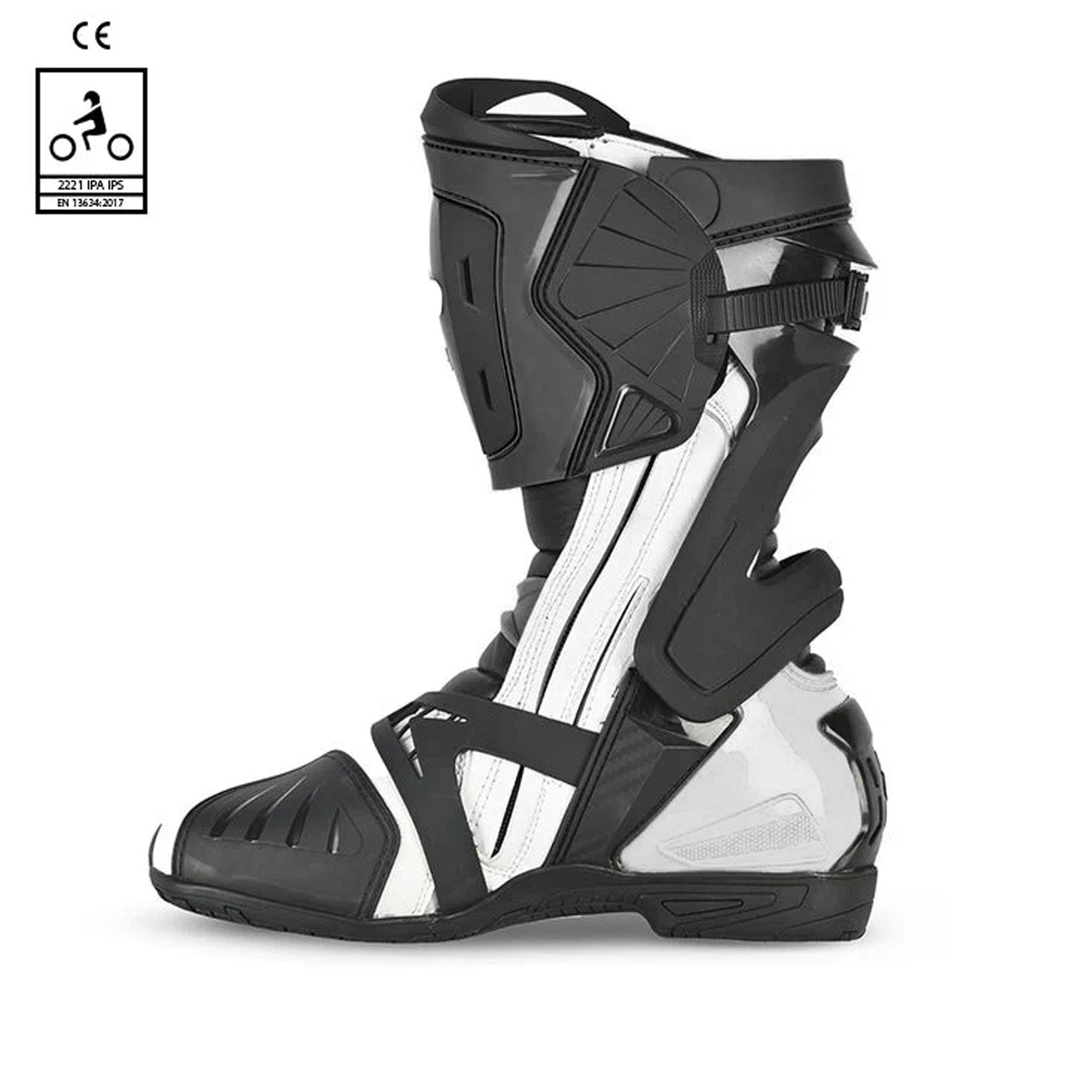 BELA RACE PRO MOTORCYCLE RACING LEATHER BOOTS BLACK WHITE