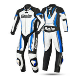 Bela Rocket 1-PC Kids Motorcycle Suits White/Blue/Black