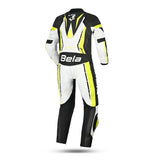 Bela Rocket Kids Racing Leather Suit 1PC White/Yellow