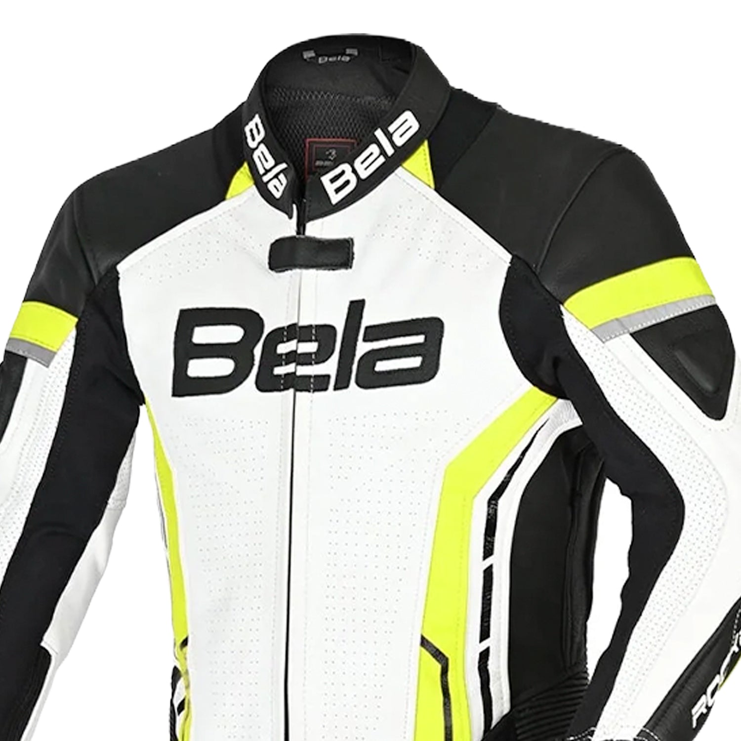 Bela Rocket Kids Racing Leather Suit 1PC White/Yellow