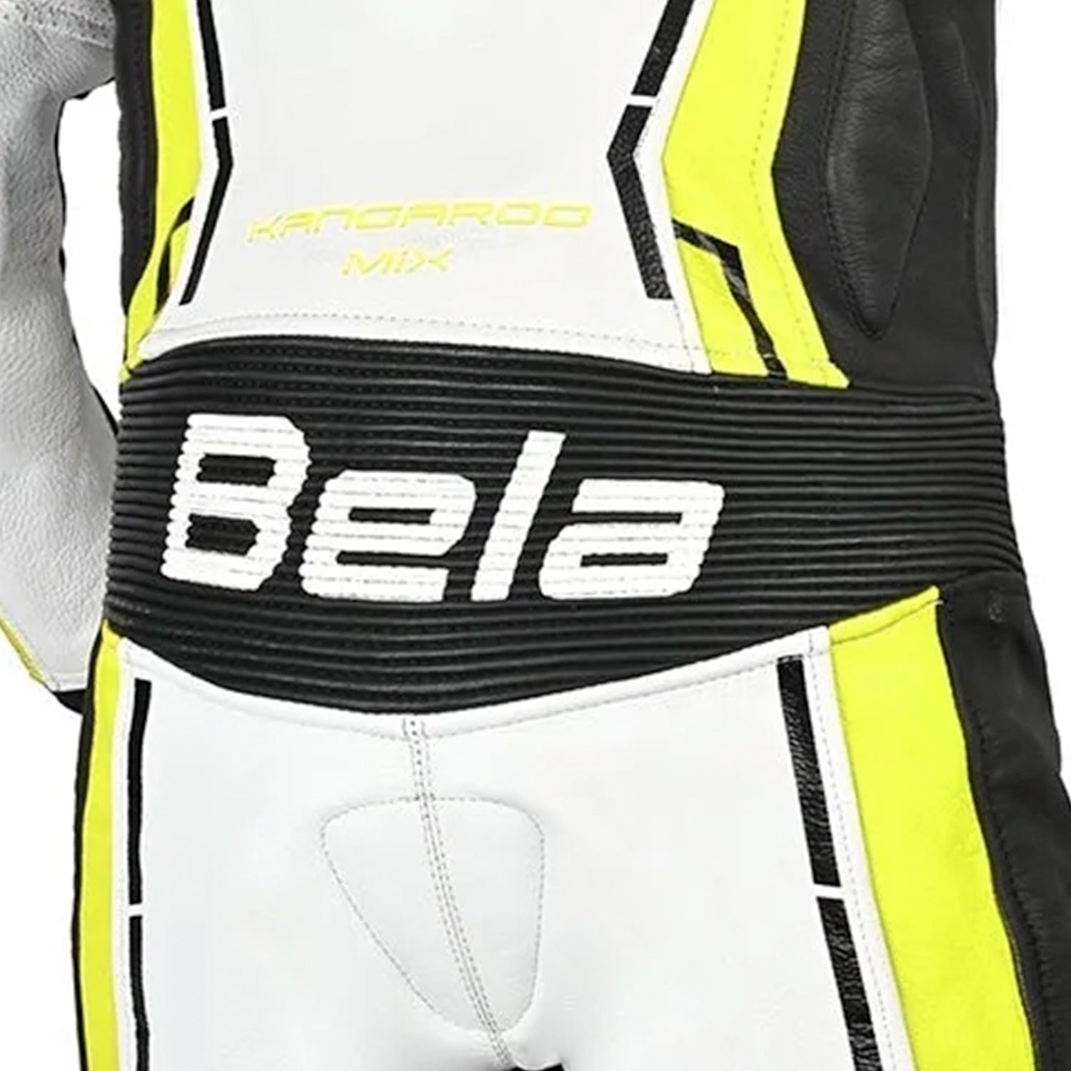 Bela Rocket Kids Racing Leather Suit 1PC White/Yellow