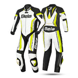 Bela Rocket Kids Racing Leather Suit 1PC White/Yellow