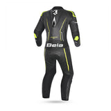 BELA Rocket Lady Mix Kangaroo 1-PC Motorcycle Racing Suits White/Black/Yellow Fluor