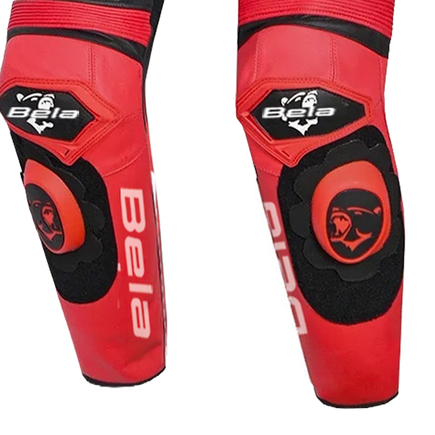 BELA X Race 2PC Racing Motorcycle Leather Suits Black White Red