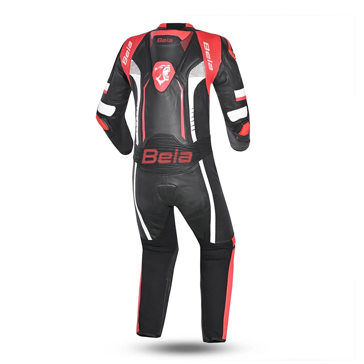 BELA X Race 1PC Motorbike Racing Suits Black White Red