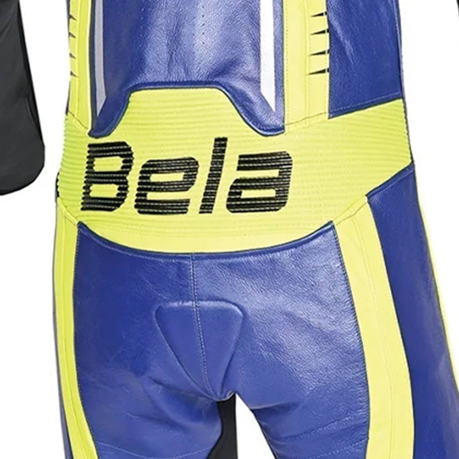 Bela X Race 1 Pc Motorcycle Racing Leather Suit Blue Yellow Black