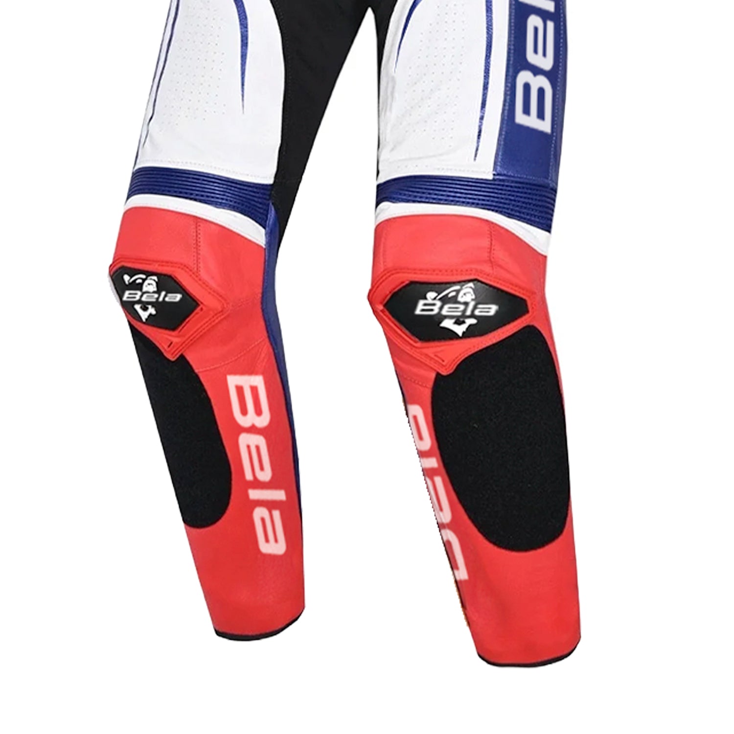 BELA X Race 1PC Motorbike Racing Leather Suit Black White Blue