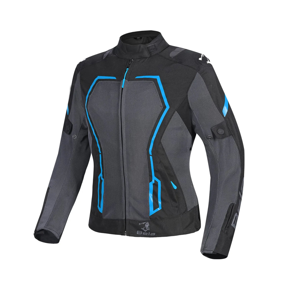 BELA ARTREX AIR 2.0 MOTORCYCLE LADY JACKET BLACK GREY TURQUOISE