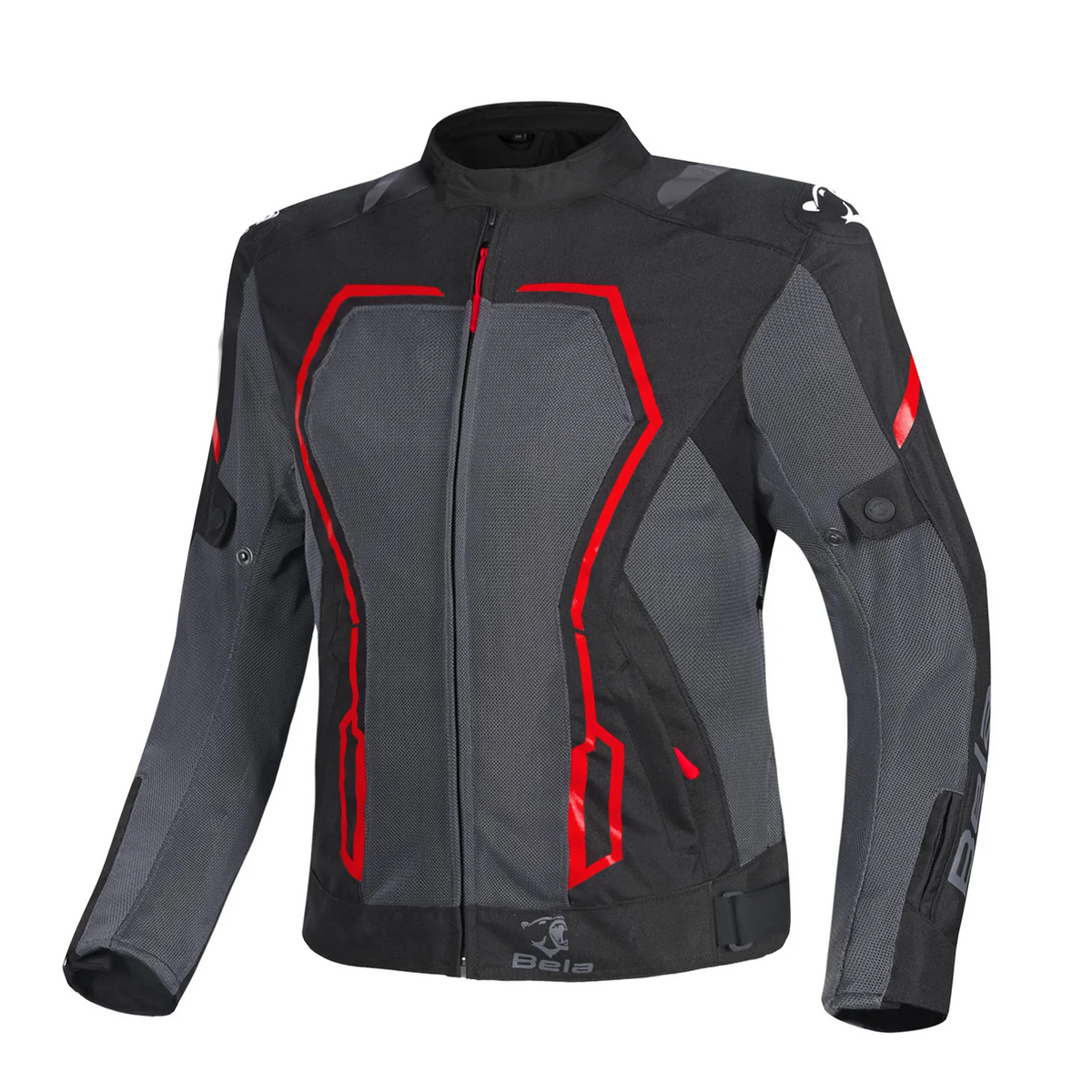 BELA ARTREX AIR 2.0 MOTORCYCLE JACKET BLACK GREY RED