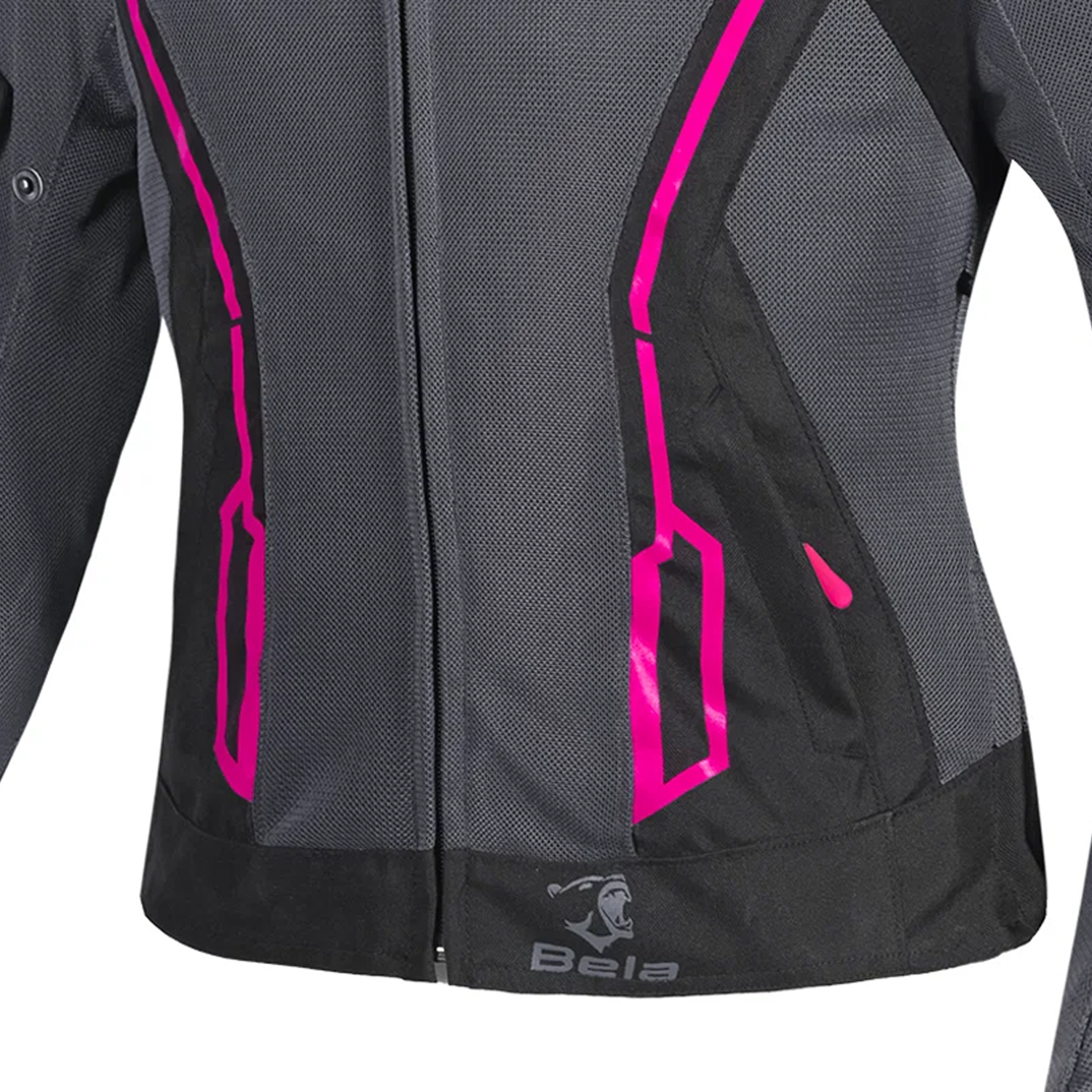 BELA ARTREX AIR 2.0 MOTORCYCLE LADY JACKET BLACK GREY FUSCHIA