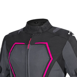 BELA ARTREX AIR 2.0 MOTORCYCLE LADY JACKET BLACK GREY FUSCHIA