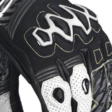 BELA Armour Pro Short Motorcycle Leather Gloves Black White