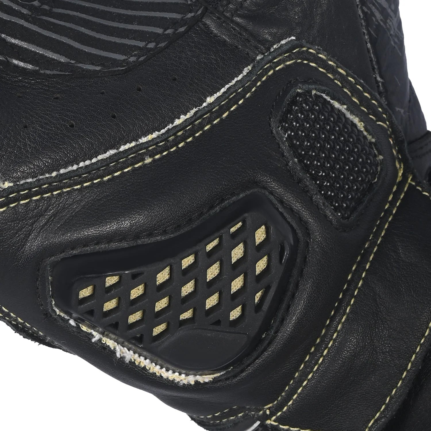 BELA Armour Pro Short Motorcycle Leather Gloves Black Red
