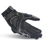 BELA Armour Pro Short Motorcycle Leather Gloves Black