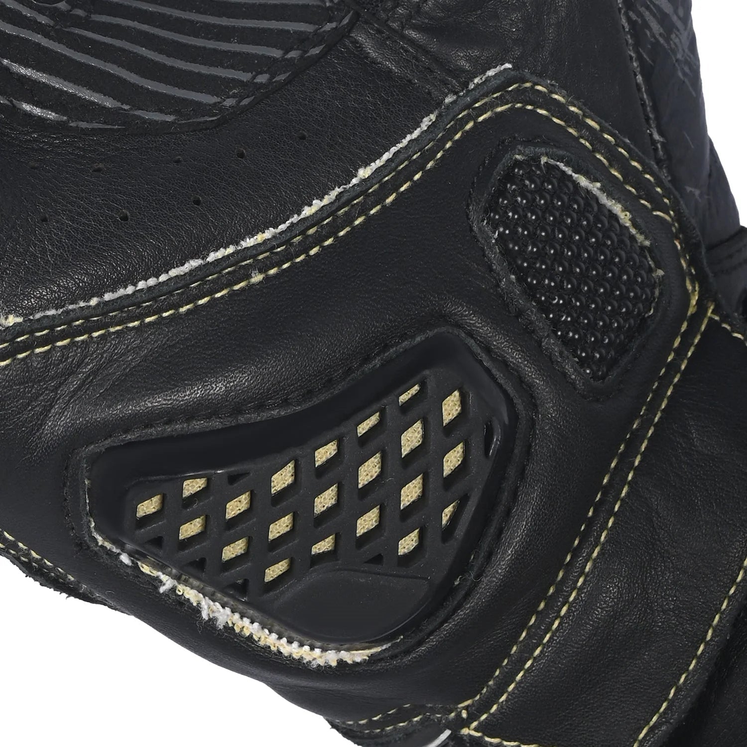 BELA Armour Pro Short Motorcycle Leather Gloves Black