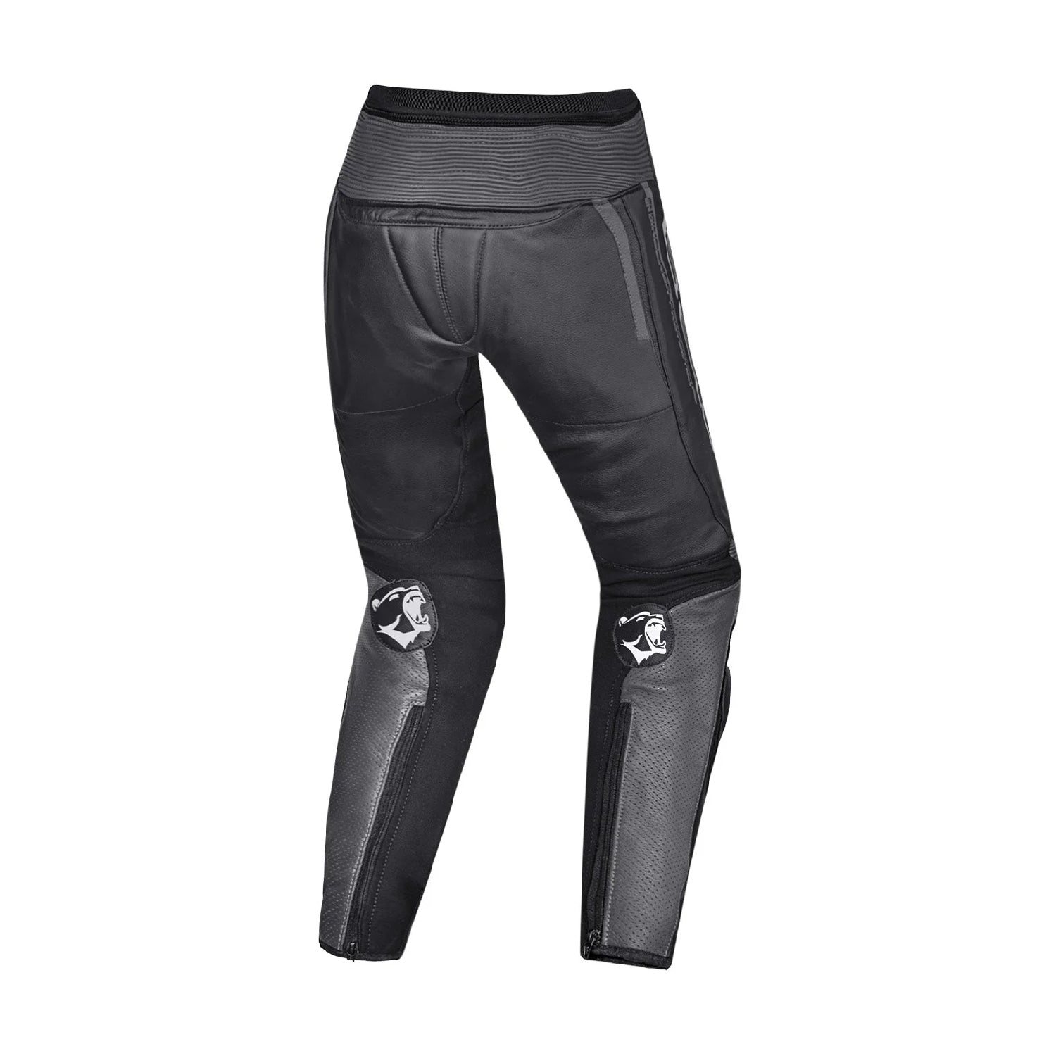 BELA BEAST MEN MOTORCYCLE LEATHER PANT BLACK WHITE ANTHARACITE