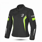 BELA Bradley Lady Motorcycle Textile Jacket Black Yellow Fluro