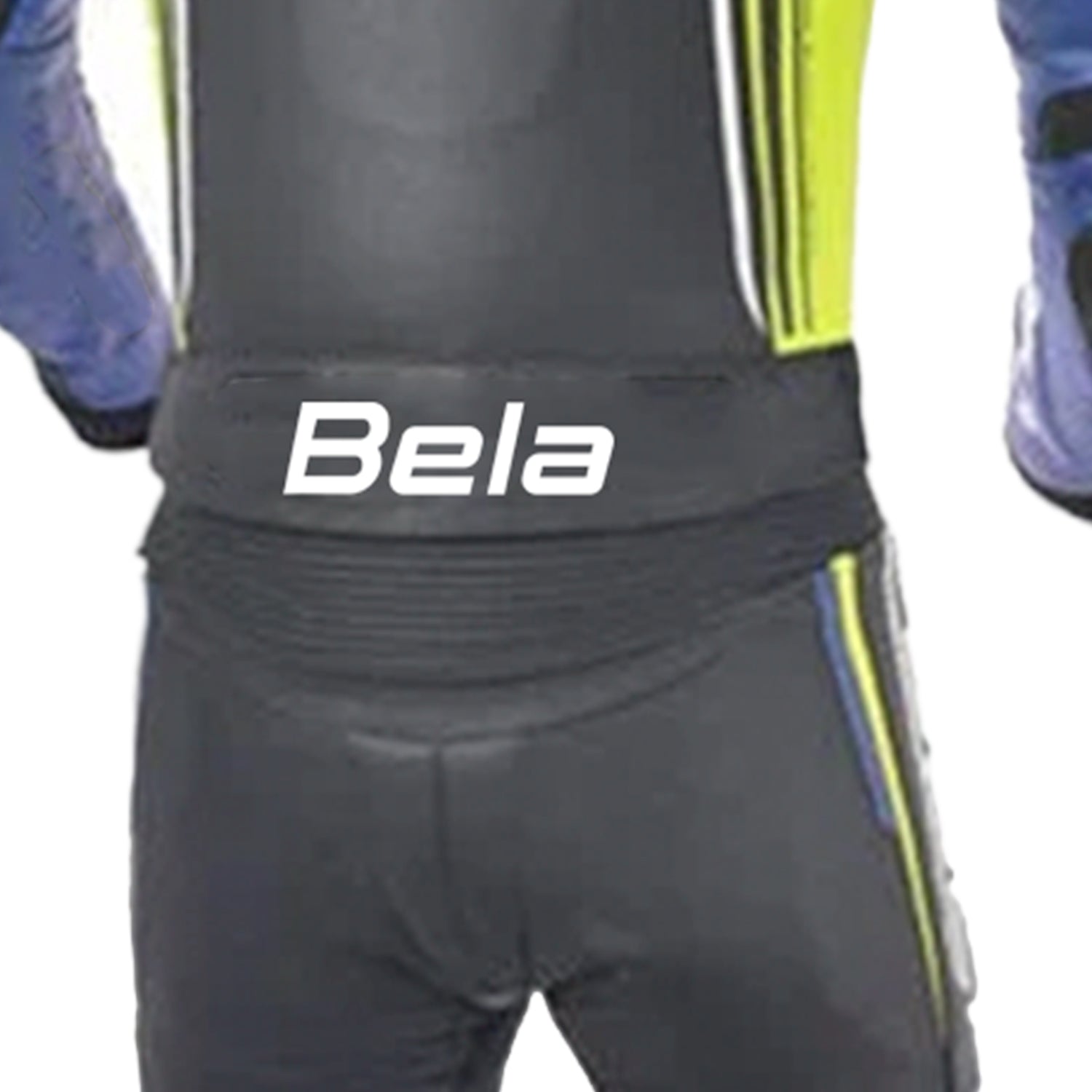 BELA Beast 2 PC Motorcycle Leathers Suits Black White Fluor Yellow Blue
