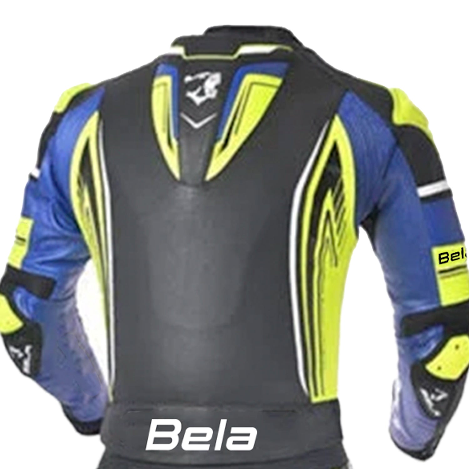 BELA Beast 2 PC Motorcycle Leathers Suits Black White Fluor Yellow Blue