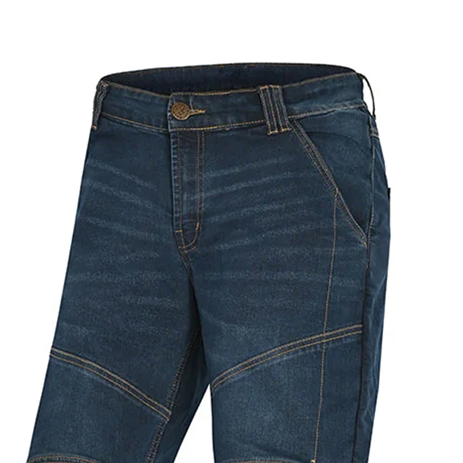 BELA Crack Denim Jeans Pants Blue
