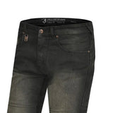BELA DRIFTER MEN MOTORCYCLE DENIM JEANS 34L BLACK KHAKI TINT