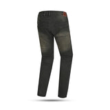 BELA DRIFTER MEN MOTORCYCLE DENIM JEANS 34L BLACK KHAKI TINT