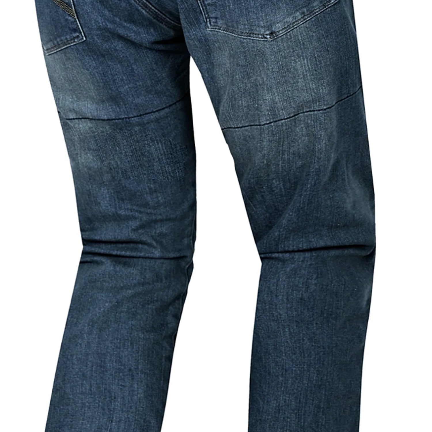 BELA DRIFTER MEN MOTORCYCLE DENIM JEANS 34L GREY BLUE TINT