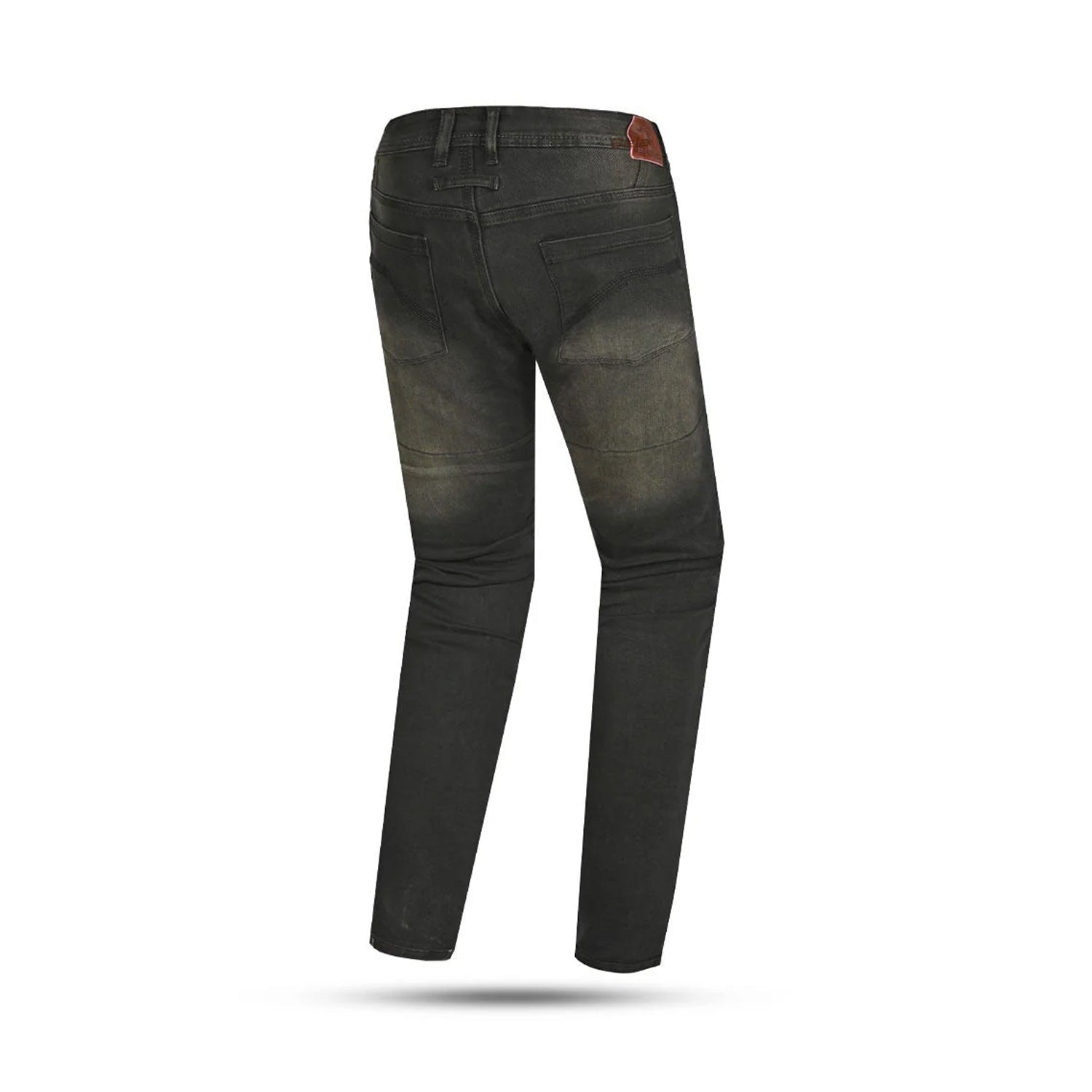 BELA DRIFTER MEN MOTORCYCLE DENIM JEANS 34L KHAKI BLACK
