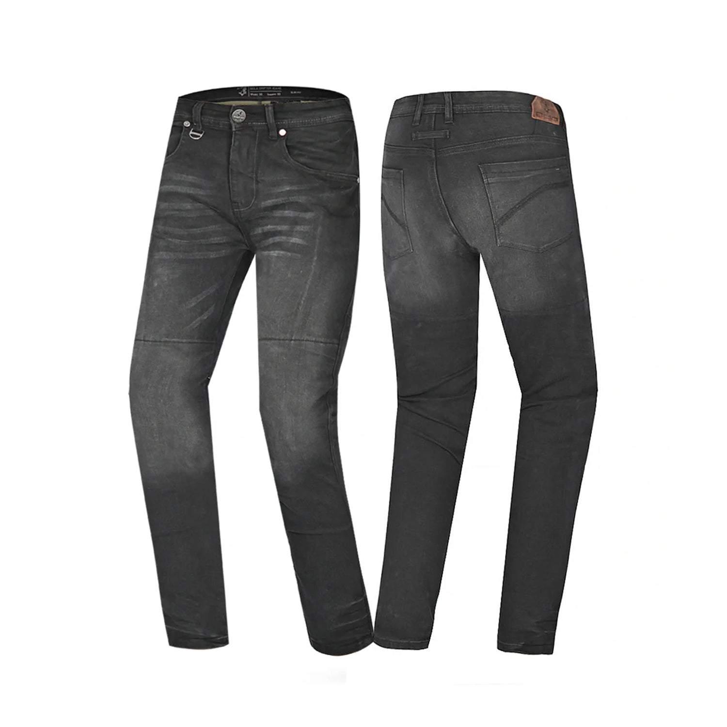 BELA DRIFTER MOTORCYCLE DENIM JEANS 32L BLACK