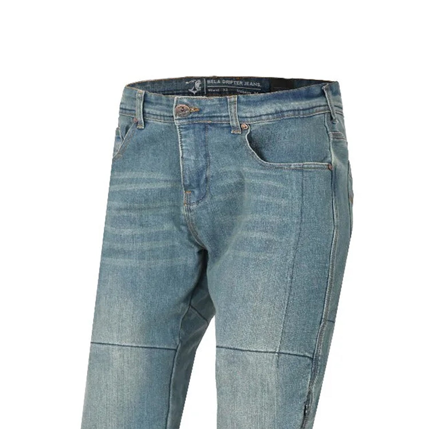 BELA DRIFTER MEN MOTORCYCLE JEANS 34L VINTAGE BLUE