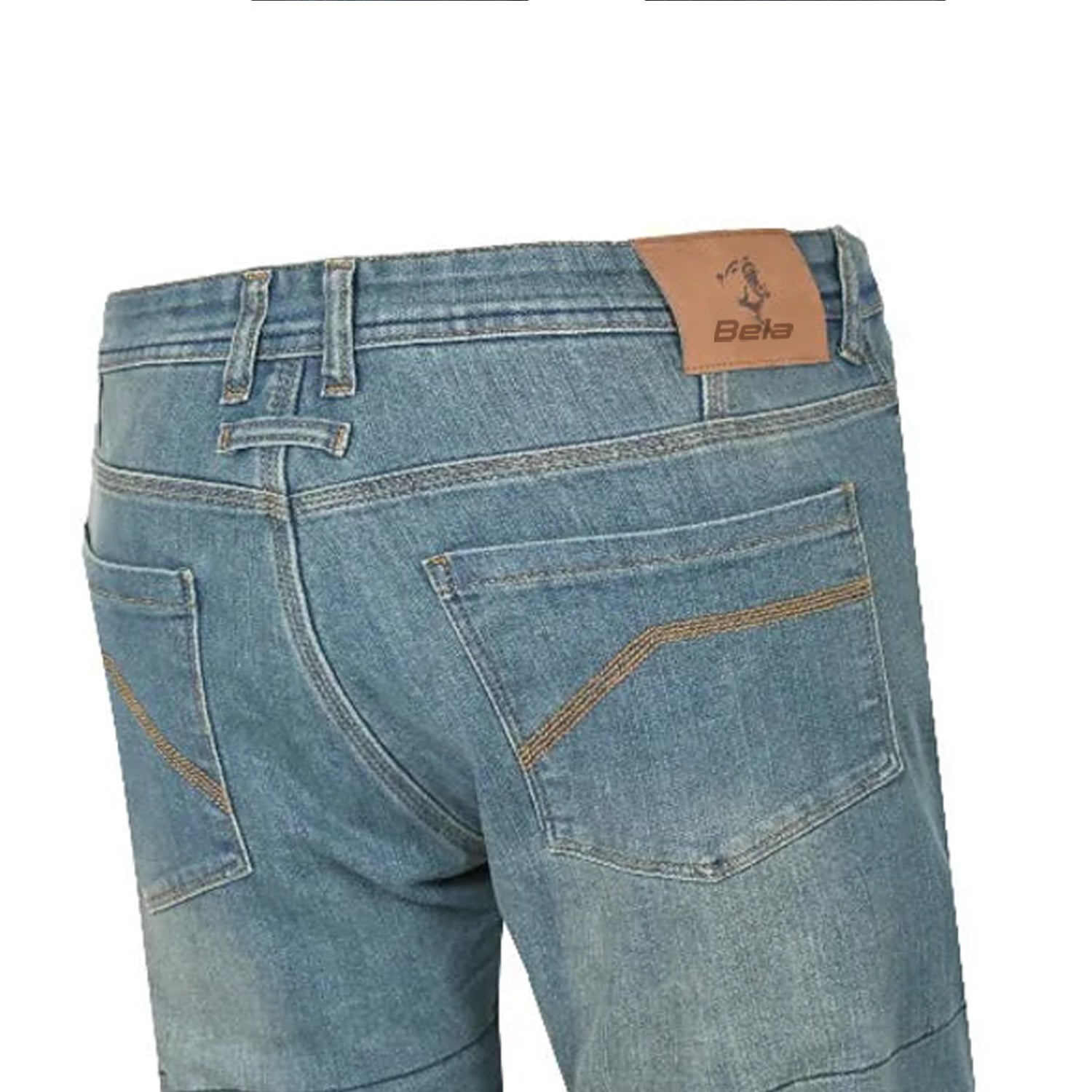 BELA DRIFTER MEN MOTORCYCLE JEANS 34L VINTAGE BLUE