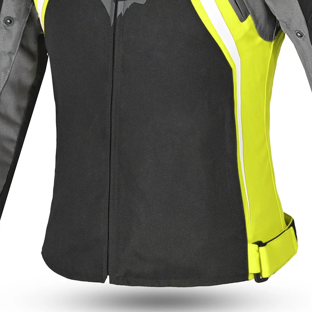 BELA Elanur Lady Textile Motorcycle Touring Jacket Black Grey Yellow