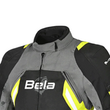 BELA Elanur Lady Textile Motorcycle Touring Jacket Black Grey Yellow