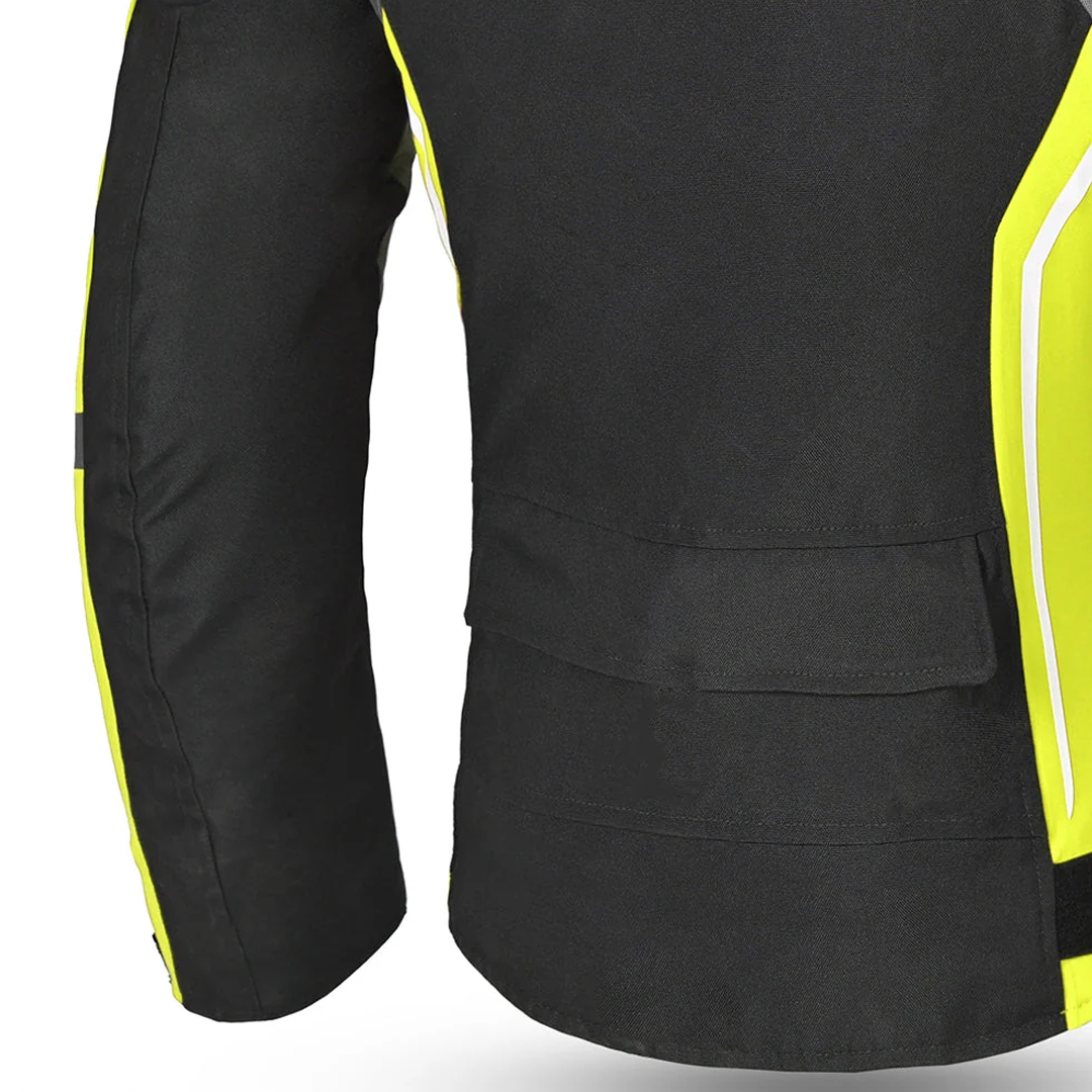 BELA Elanur Lady Textile Motorcycle Touring Jacket Black Grey Yellow