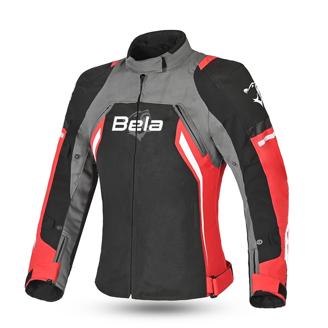 BELA Elanur Lady Textile Motorbike Jacket Black/Anthracite/Red