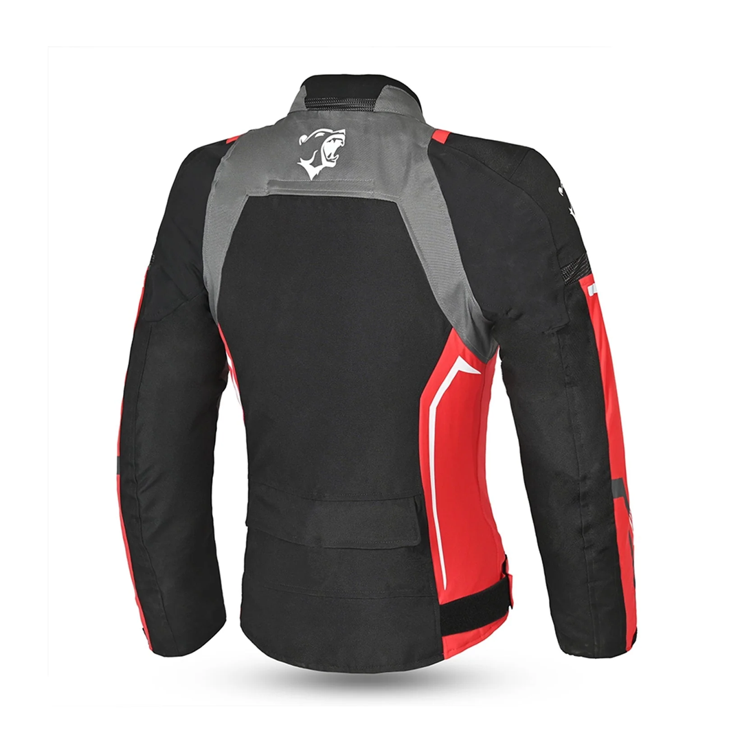 BELA Elanur Lady Textile Motorbike Jacket Black/Anthracite/Red