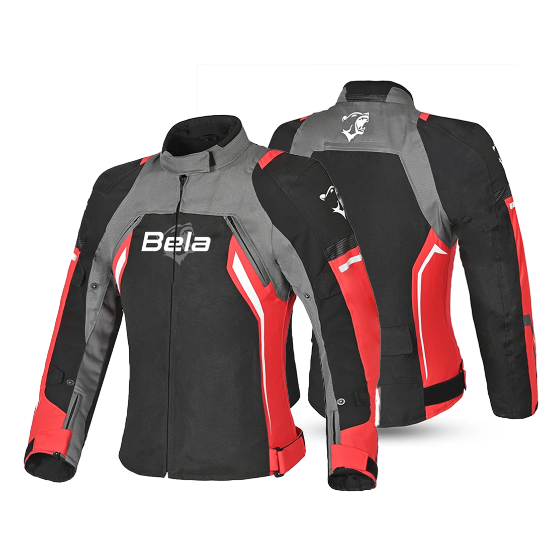 BELA Elanur Lady Textile Motorbike Jacket Black/Anthracite/Red