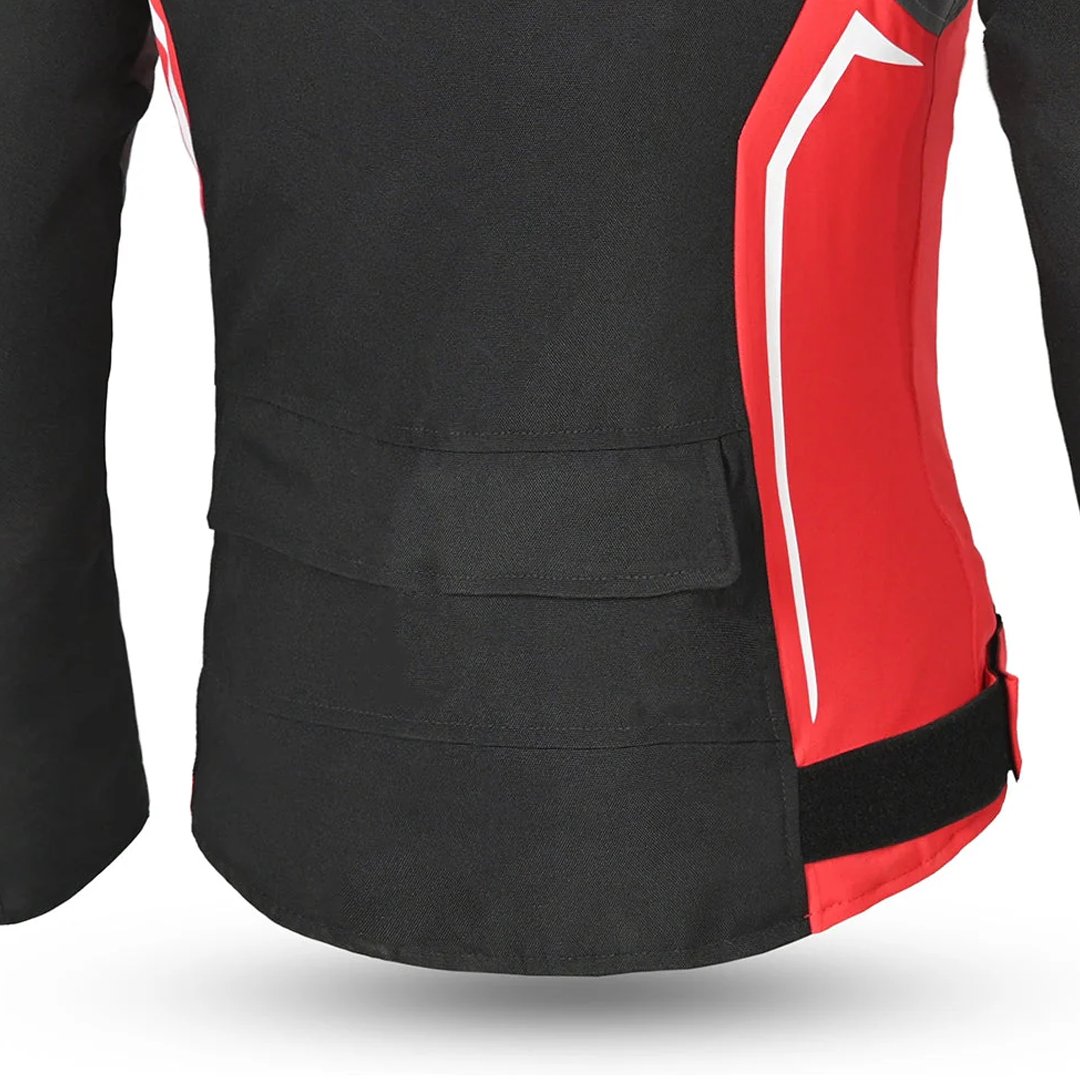 BELA Elanur Lady Textile Motorbike Jacket Black/Anthracite/Red