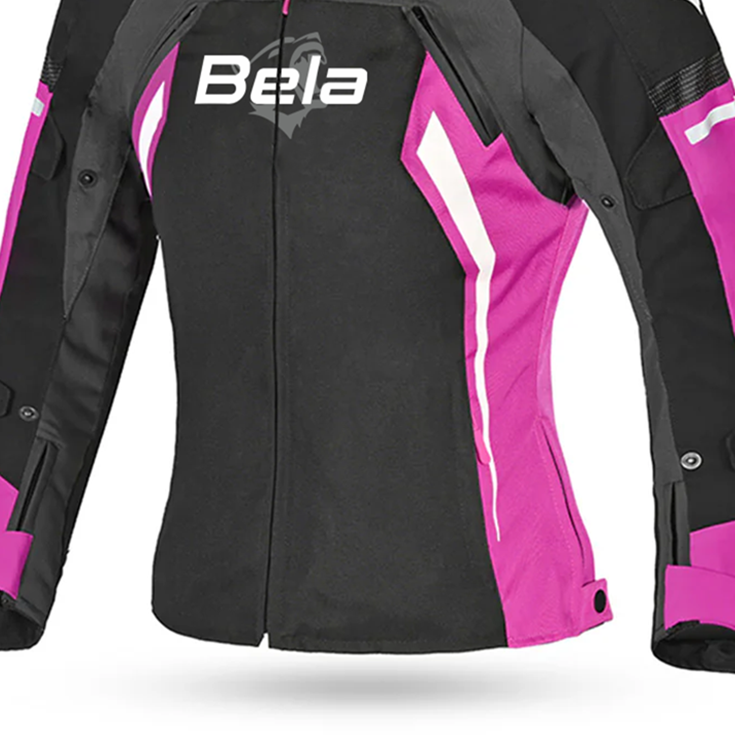 BELA Elanur Lady Motorcycle Textile Touring Jacket Black Grey Pink