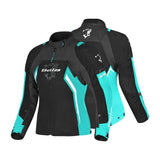 BELA Elanur Lady Motorbike Textile Jacket Black Grey Turquoise