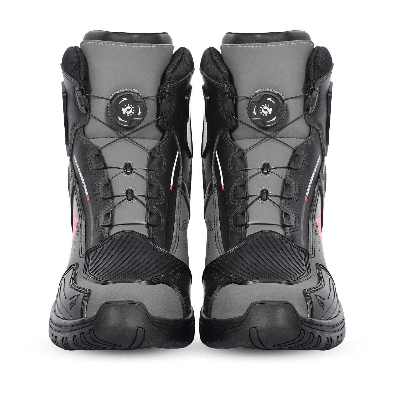 BELA EXTREME FORCE URBAN MOTORCYCLE LADY BOOTS BLACK GREY RED